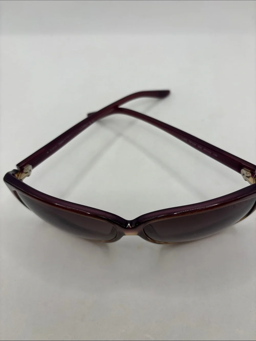 Tom Ford Lydia Sunglasses w/case Purple Frame Gradient Lens oversized retro styl - Picture 3 of 13